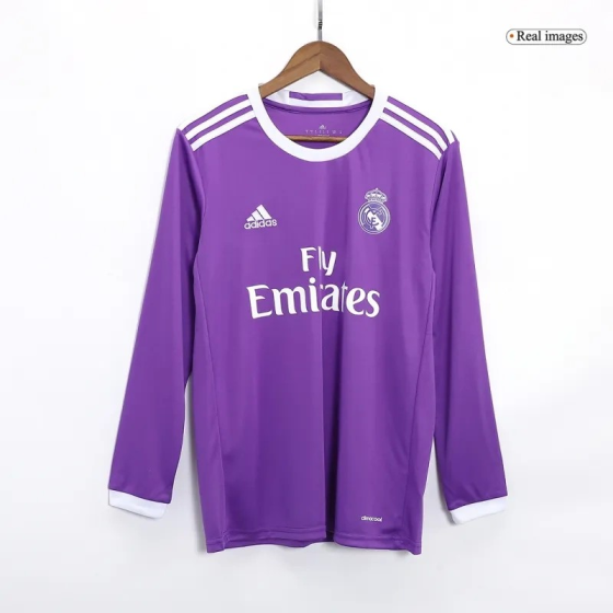 16-17 Real Madrid Retro Long Sleeve Jersey Away